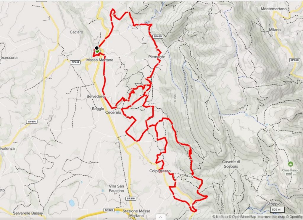 Km 30 
Dislivello 885